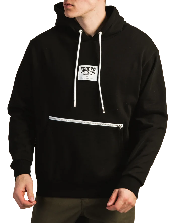 CROOKS & CASTLES ZIP POUCH HOODIE
