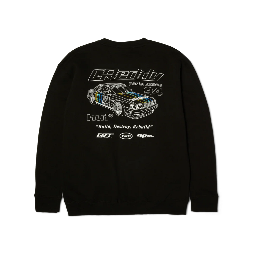 HUF x GReddy Retro Mod Crewneck Sweatshirt