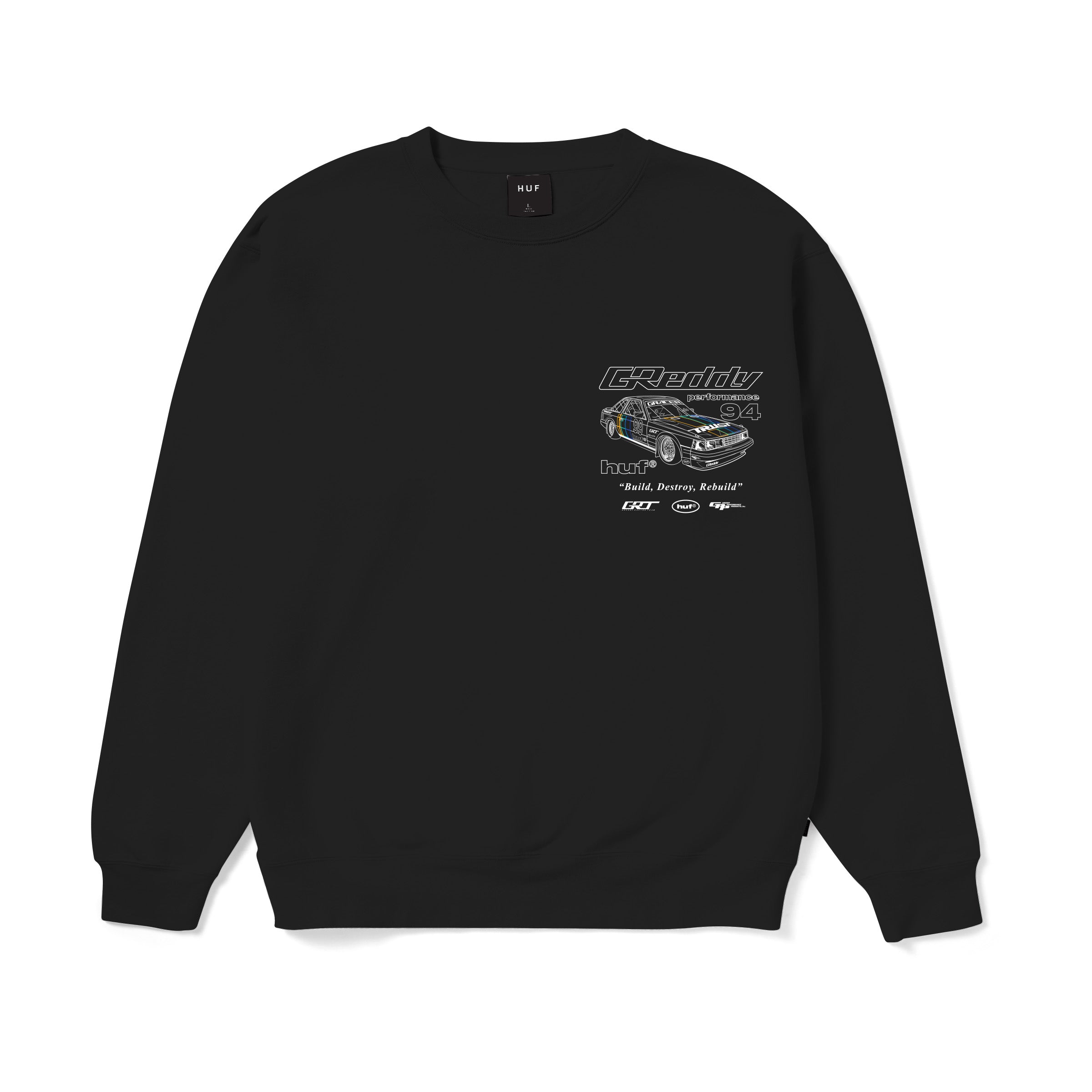 HUF x GReddy Retro Mod Crewneck Sweatshirt