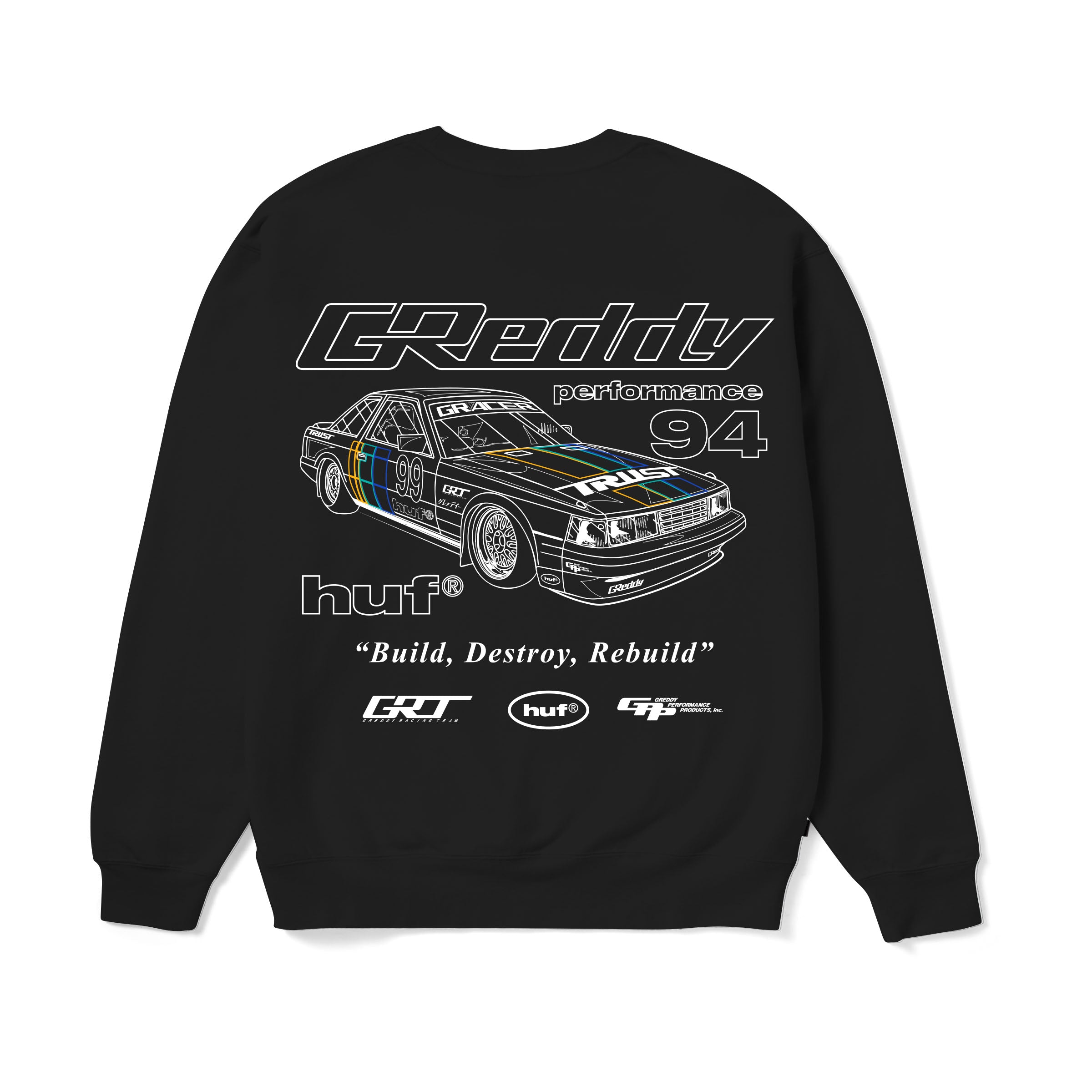 HUF x GReddy Retro Mod Crewneck Sweatshirt