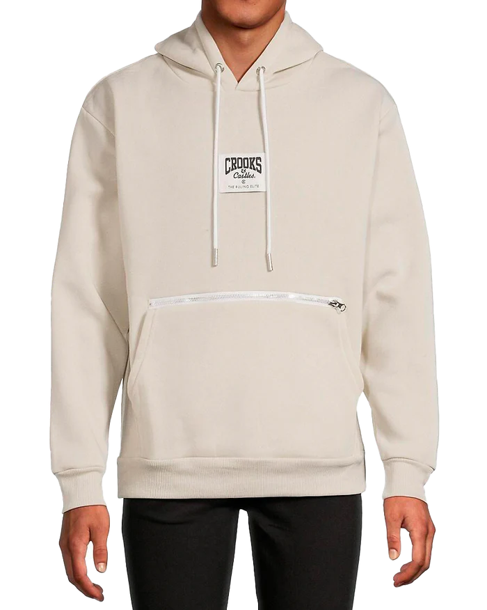 CROOKS & CASTLES ZIP POUCH HOODIE